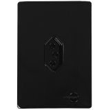 Cj Tomada 10A Vertical 4x2 - Novara Preto Brilhante Total